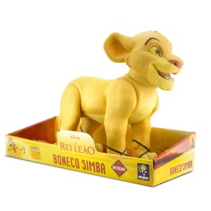 BONECO SIMBA GIGANTE 55 CM ARTICULADO MIMO TOYS